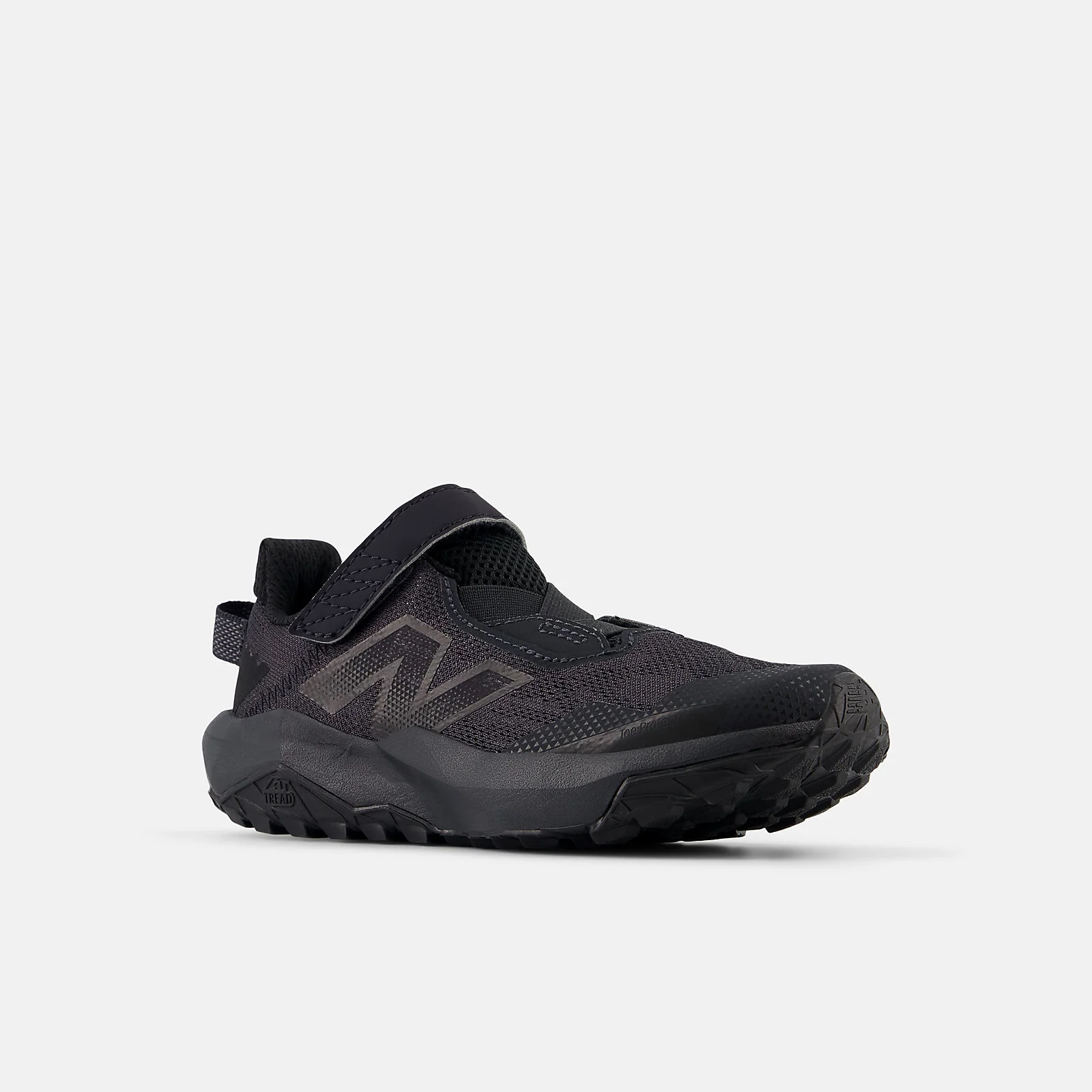 New Balance Kid's Dynasoft Nitrel V6 Top Strap Triple Black Running Shoes - Image 3