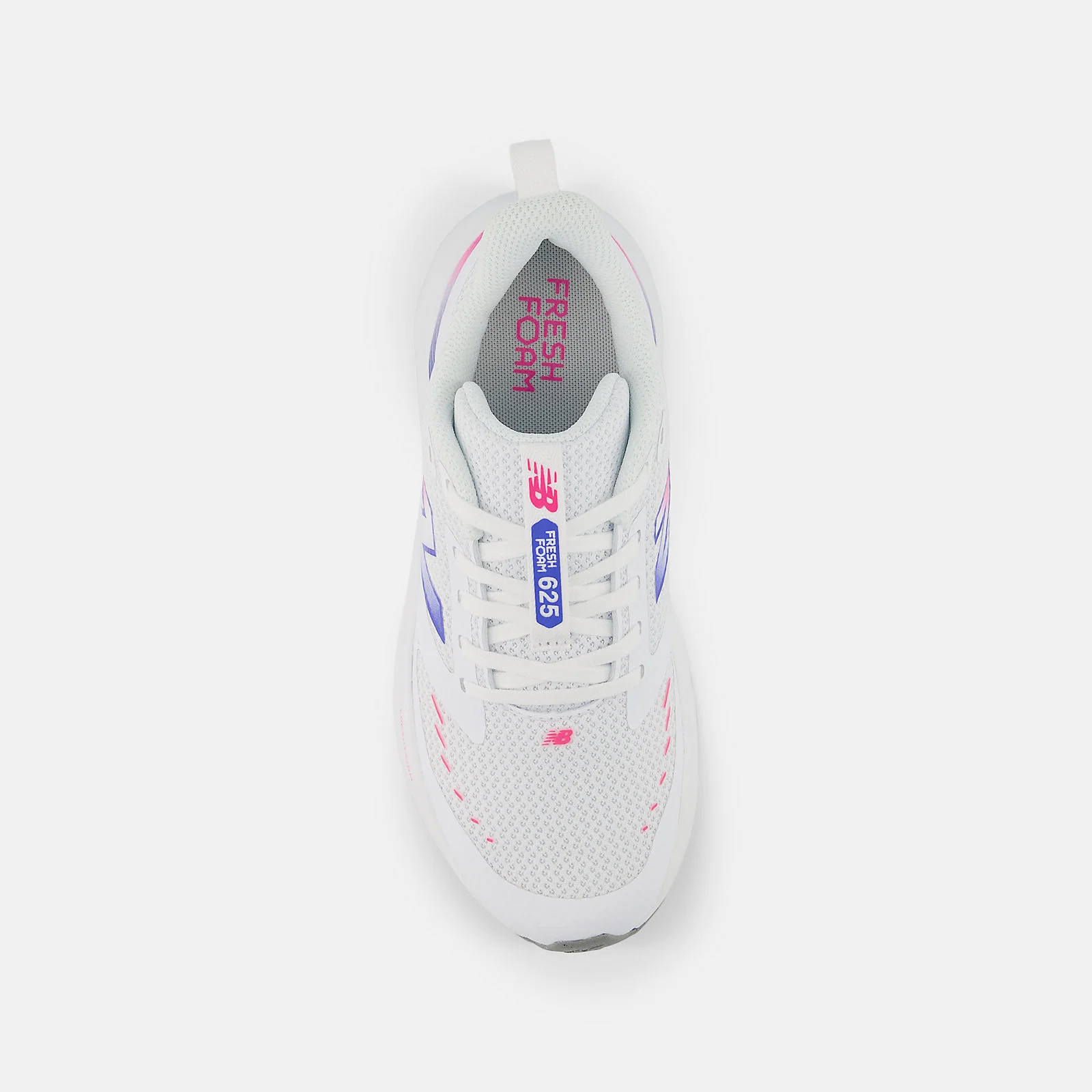 New Balance Kid's 625 Lace White/Pink/Blue Running Shoes - Image 4