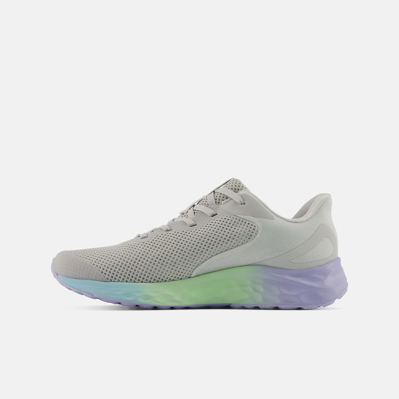 New Balance Kid's Fresh Foam Arishi V4 Gs Grey/Jade Running Shoes - Image 2