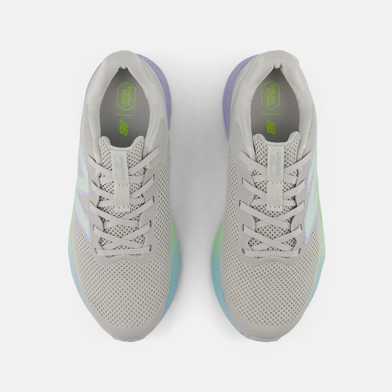 New Balance Kid's Fresh Foam Arishi V4 Gs Grey/Jade Running Shoes - Image 4