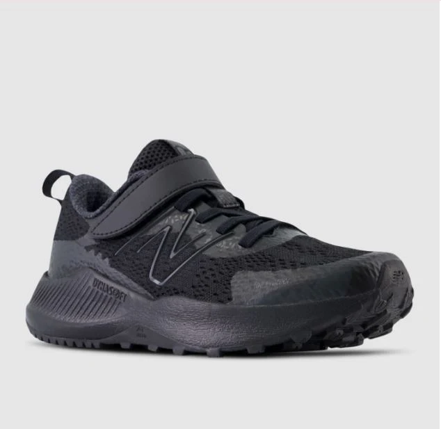 New Balance Kids Dynasoft Nitrel V5 Hook N'loop Trail Black Shoes - Image 3