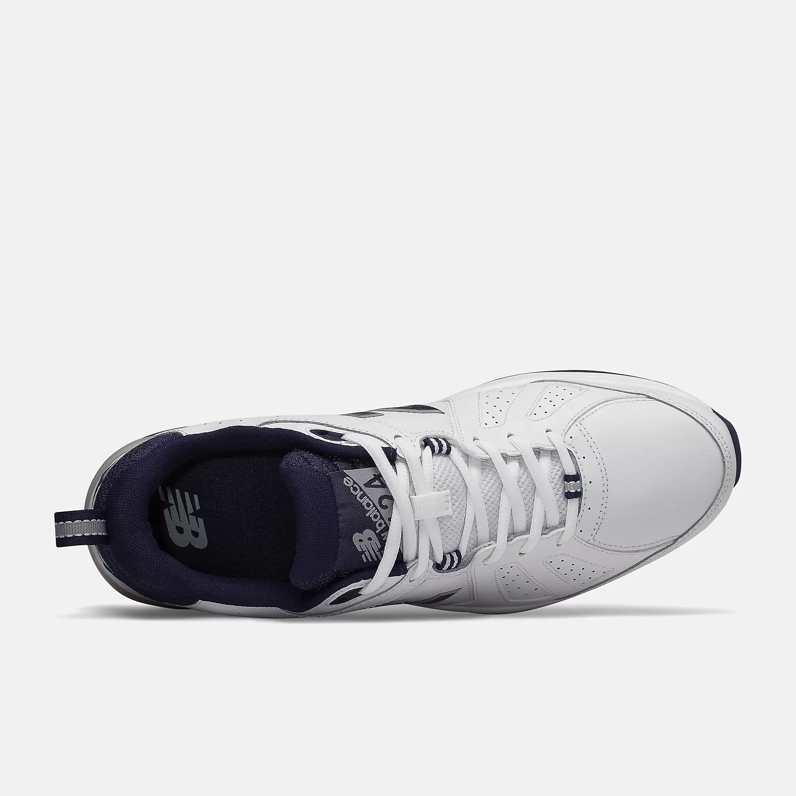 New Balance Men's 624v5 White/Navy Shoe (2e Wide) - Image 3