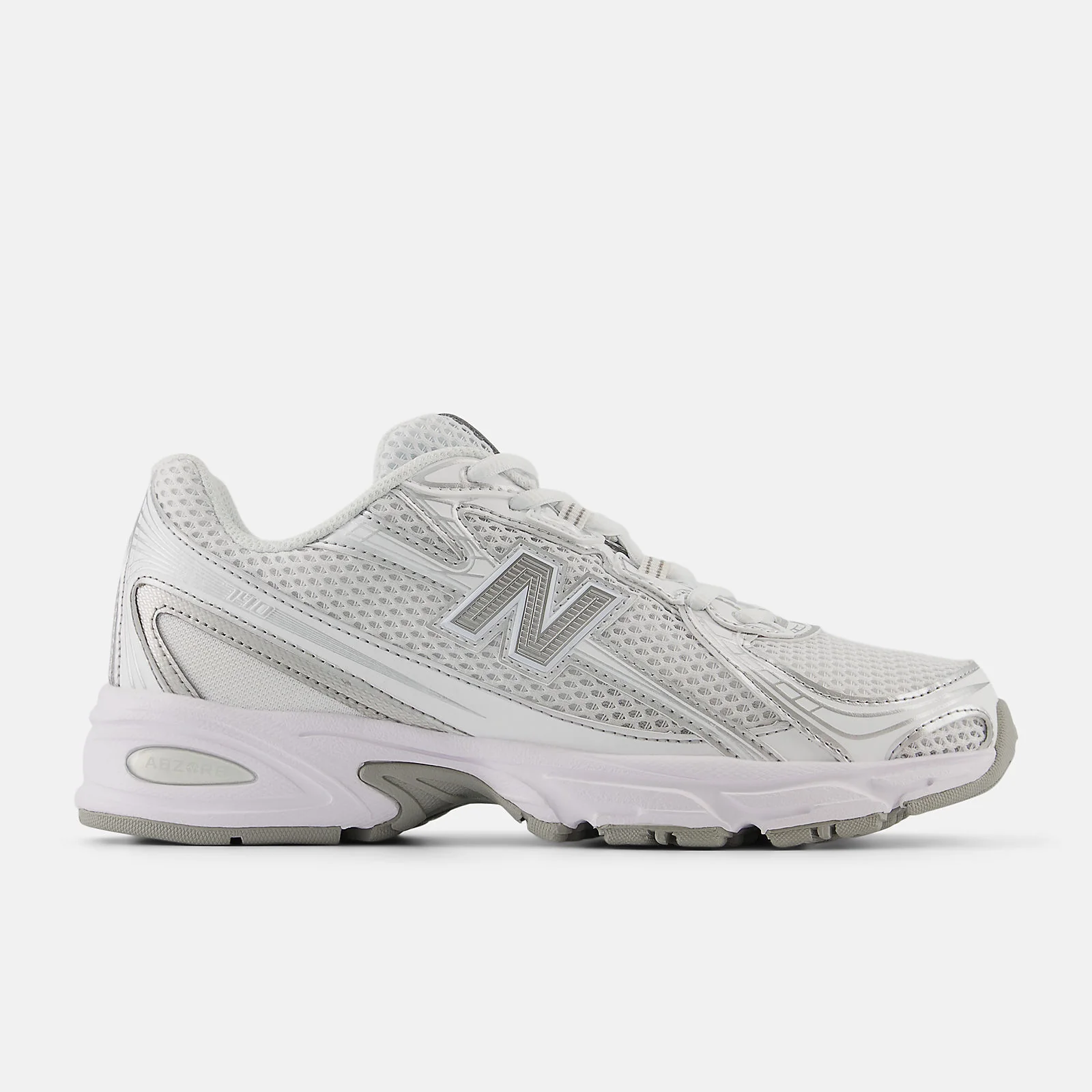 NEW BALANCE UNISEX 740 WHITE/SILVER SNEAKER SHOE (WIDTH D)