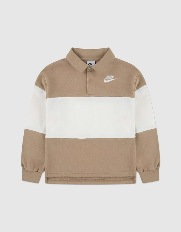 Nike Kid's Club French Terry Ls Rugby Hemp Polo - Image 2