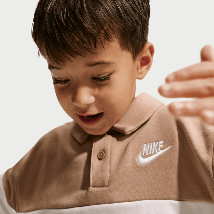 Nike Kid's Club French Terry Ls Rugby Hemp Polo - Image 5