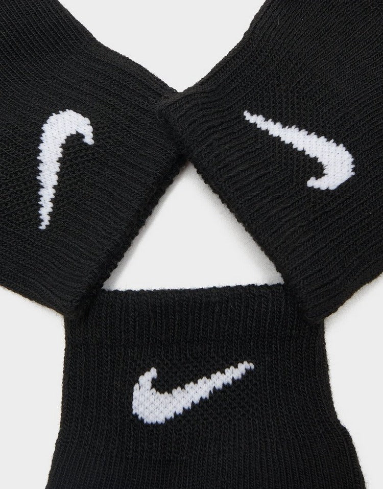 Nike Kid's Cushions Ankle 3 Packs Black Socks - Image 3