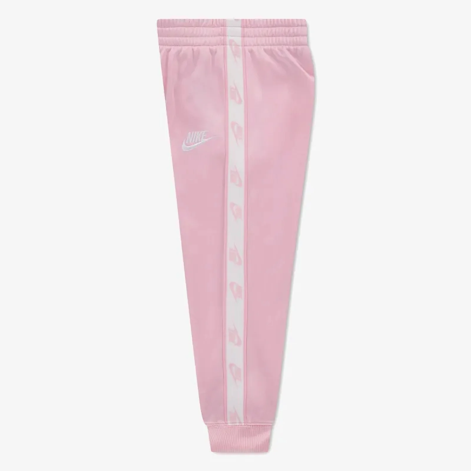 Nike Kid's Full Zip Logo Taping Pink Tracksuit Set - Image 3