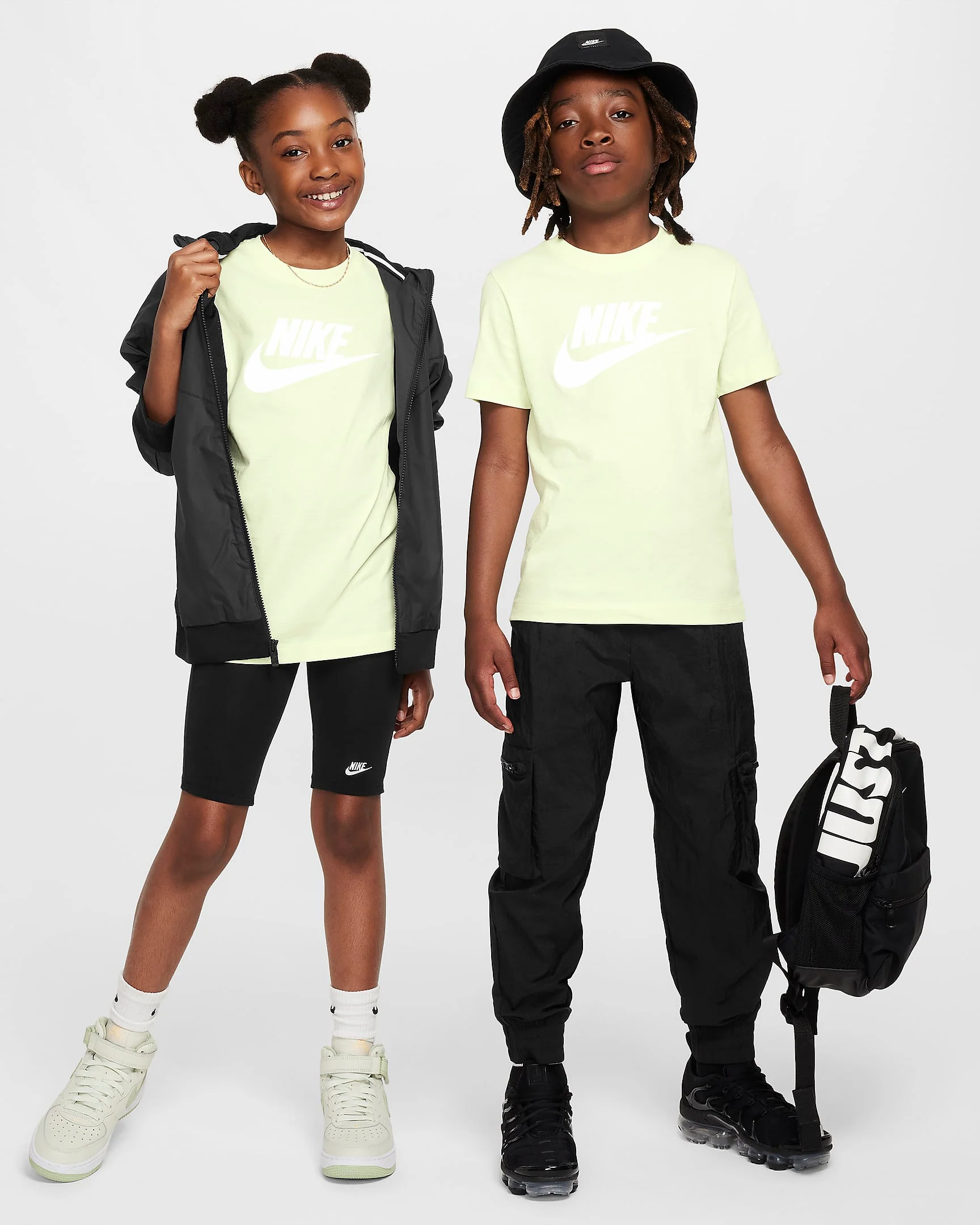 Nike Kid's Futura Evergreen Lime Tee - Image 4