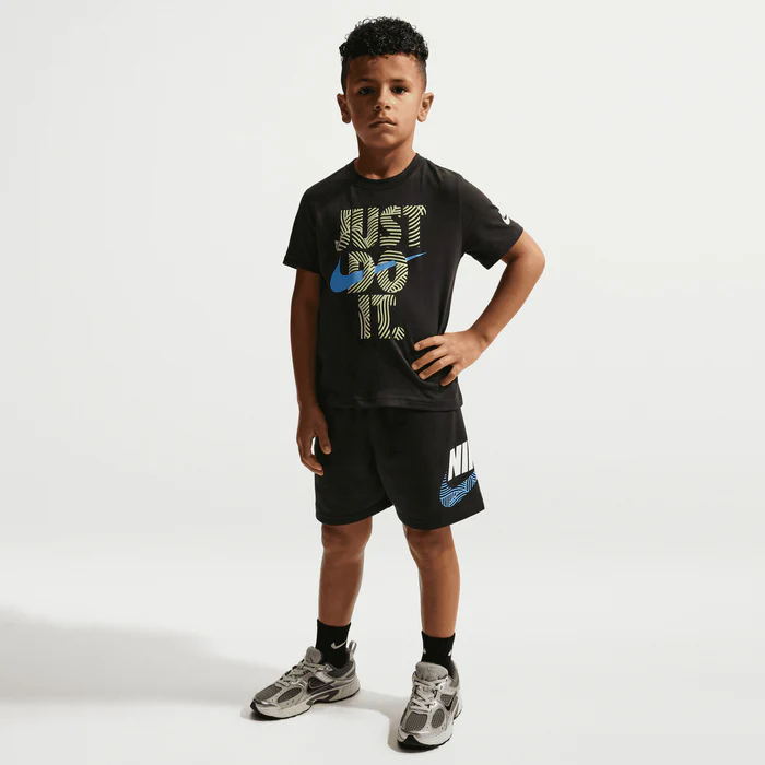 Nike Kid's In The Zone French Terry Black Shorts - Image 6