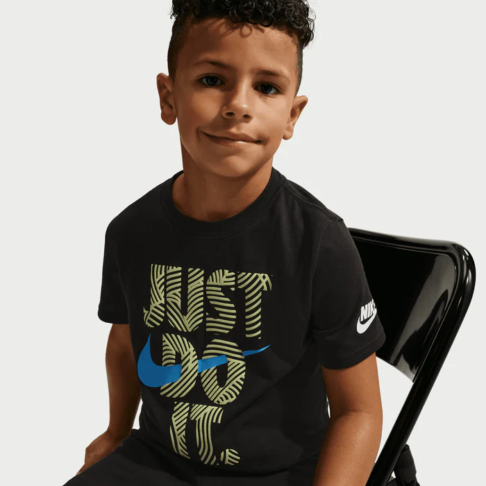Nike Kid's In The Zone Graphic Black Tee - Image 6