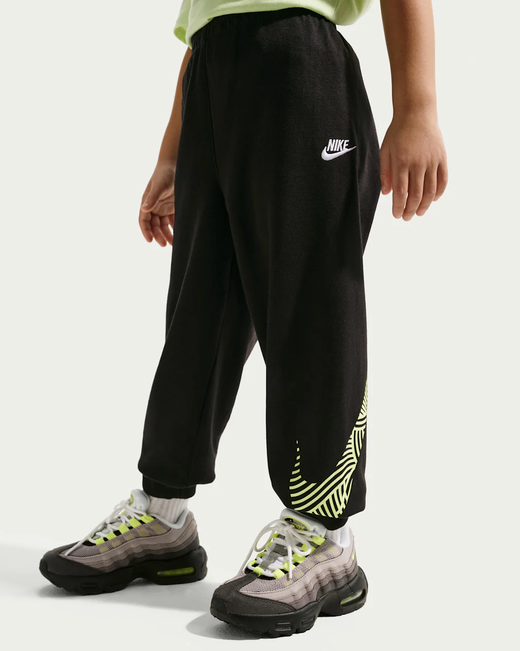 Nike Kid's In The Zone Oversized French Terry Teal Blue/Black Tracksuit Set - Image 5