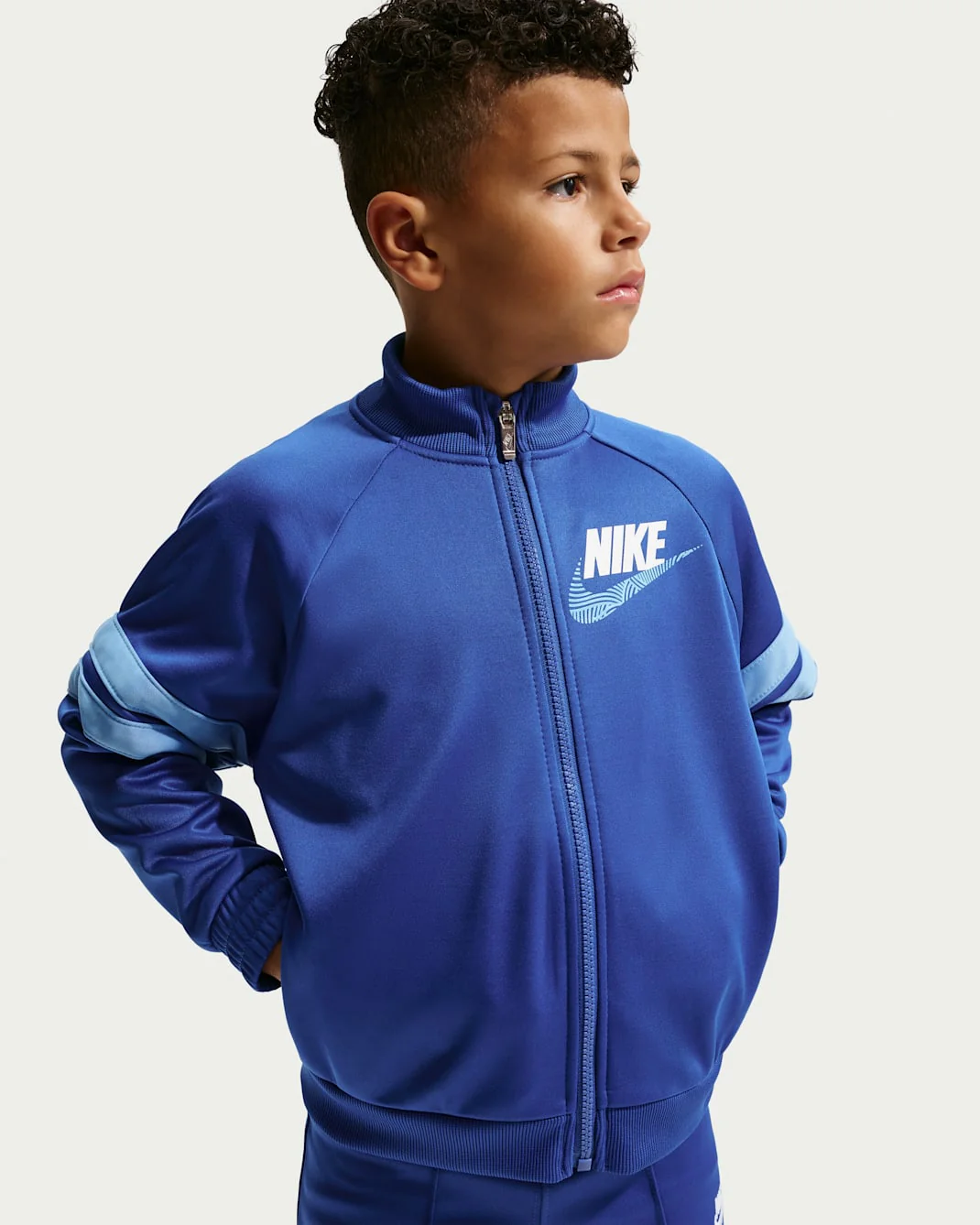Nike Kid's In The Zone Oversized Royal Blue Tracksuit Set - Image 3