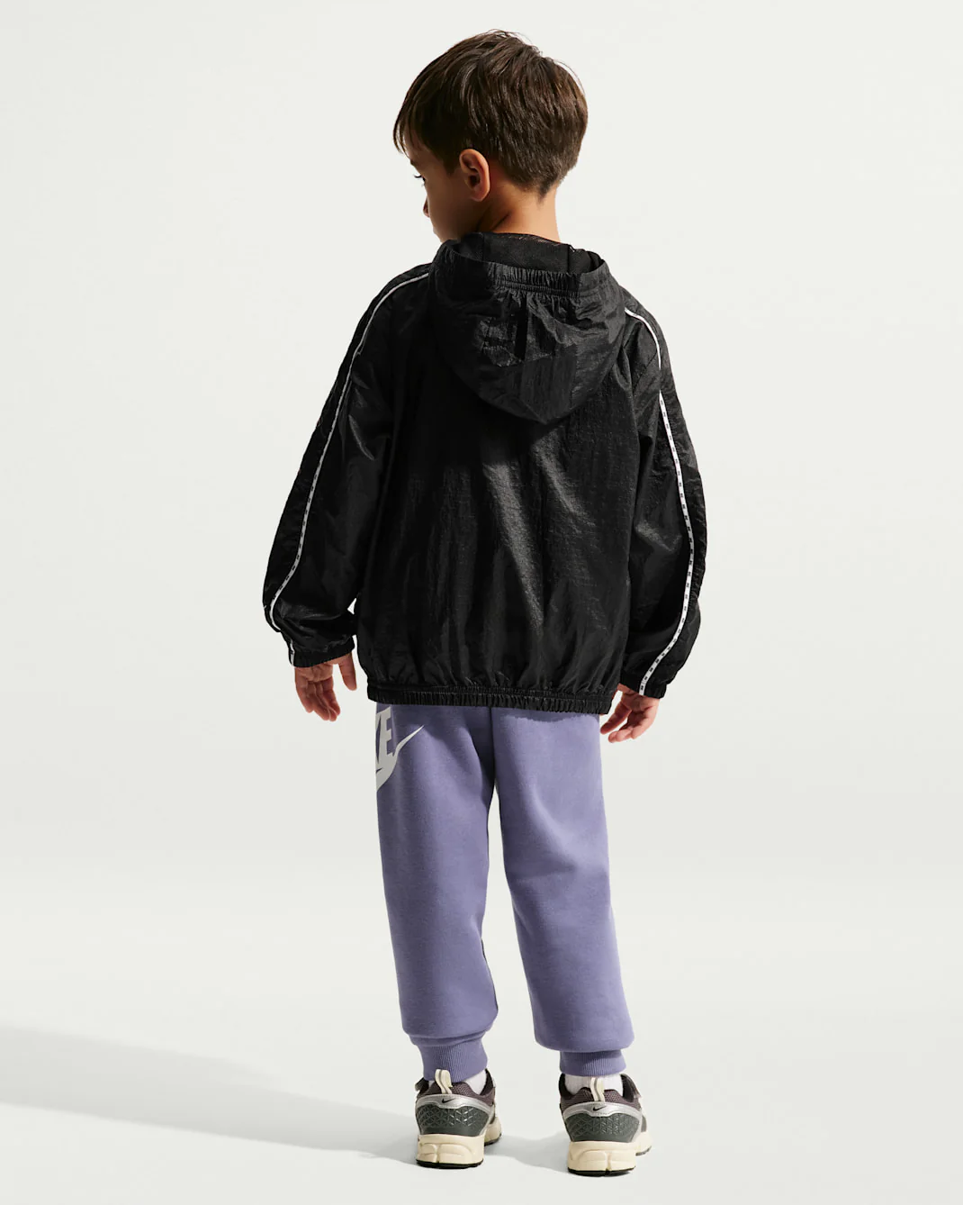 Nike Kid's Lightweight Translucent Ripstop Black Jacket - Image 6