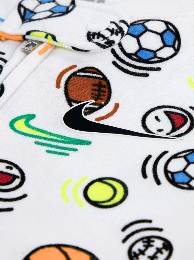 Nike Kid's Sportball Coverall White Onesie - Image 3