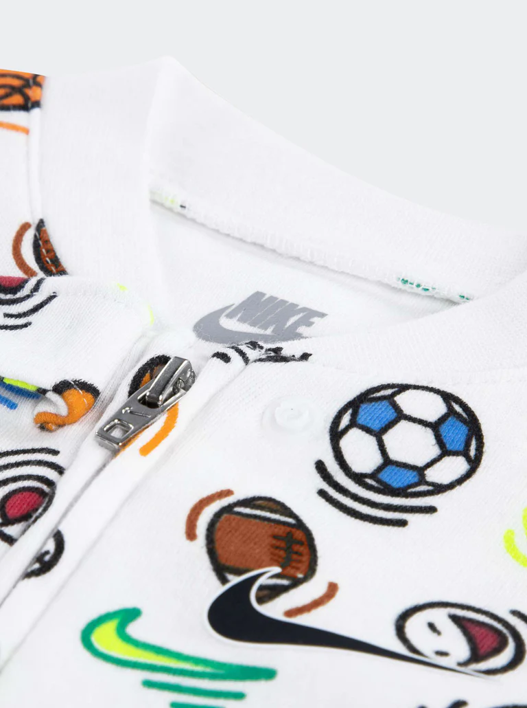 Nike Kid's Sportball Coverall White Onesie - Image 4