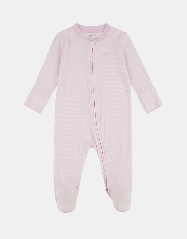 Nike Kid's Striped Coverall Pink Onesie