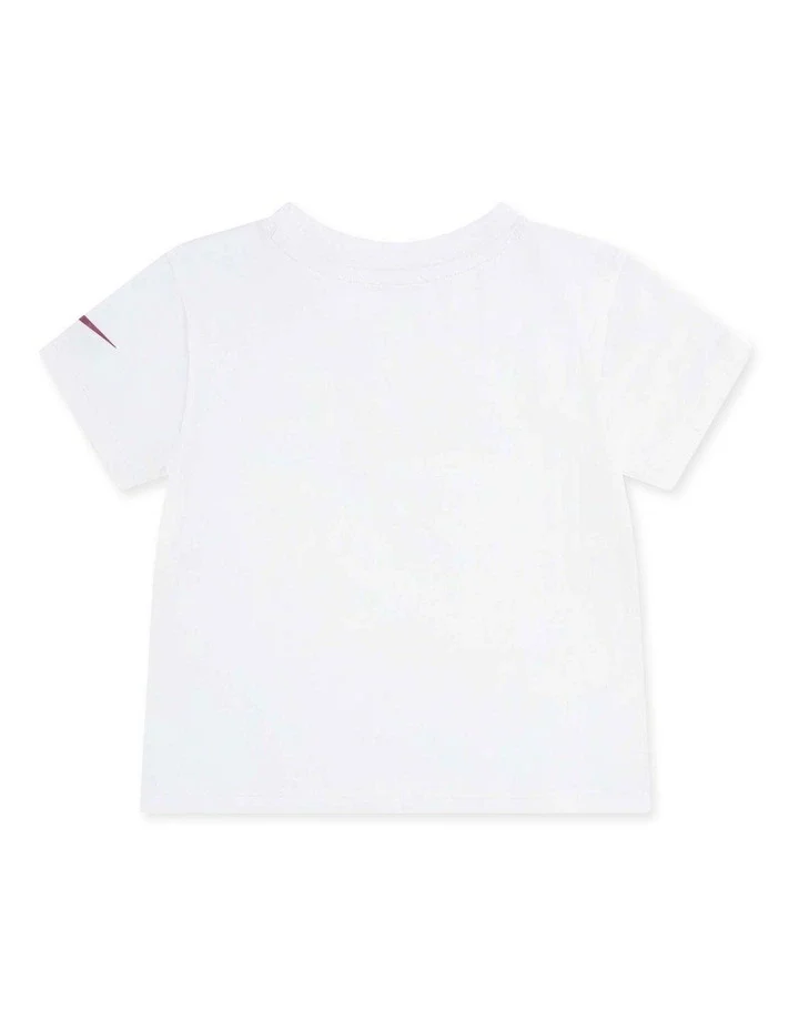 Nike Kid's Swoosh Graphic White Tee - Image 3