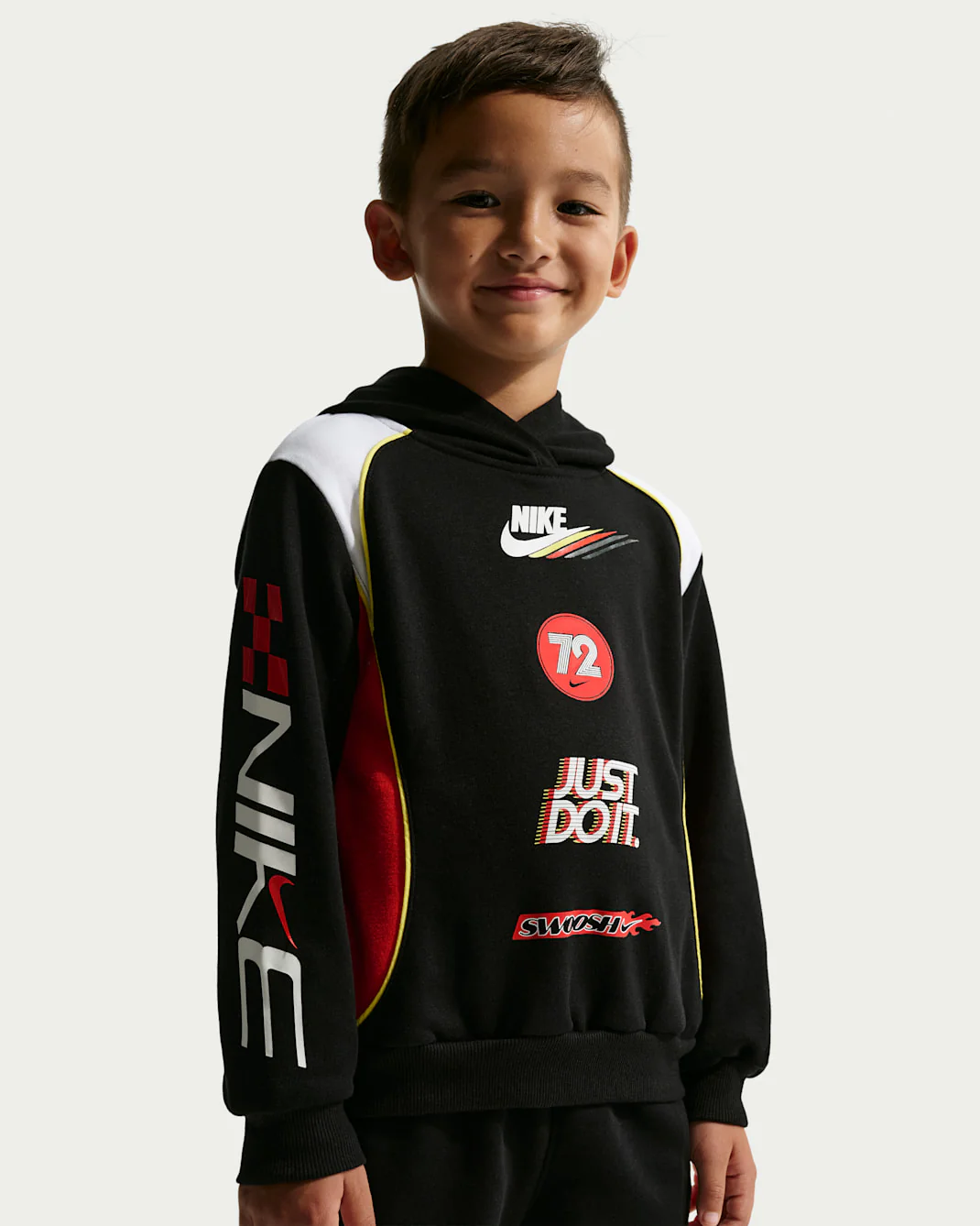 Nike Kid's Victory Lap French Terry Black Hoodie