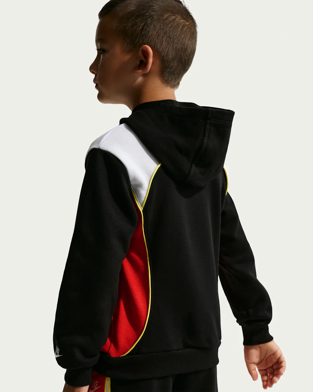 Nike Kid's Victory Lap French Terry Black Hoodie - Image 2