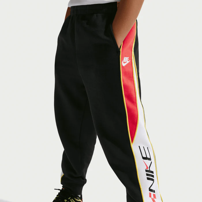 Nike Kid's Victory Lap French Terry Black Trackpants