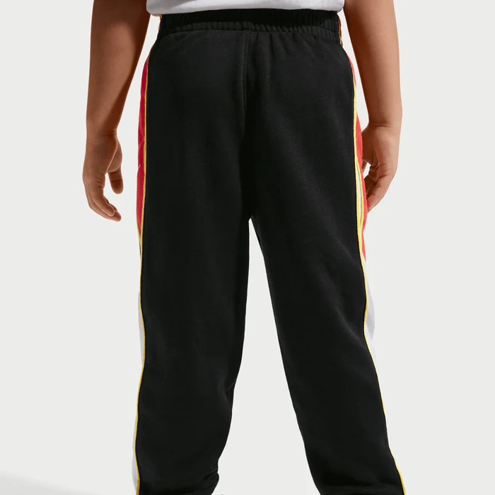 Nike Kid's Victory Lap French Terry Black Trackpants - Image 2