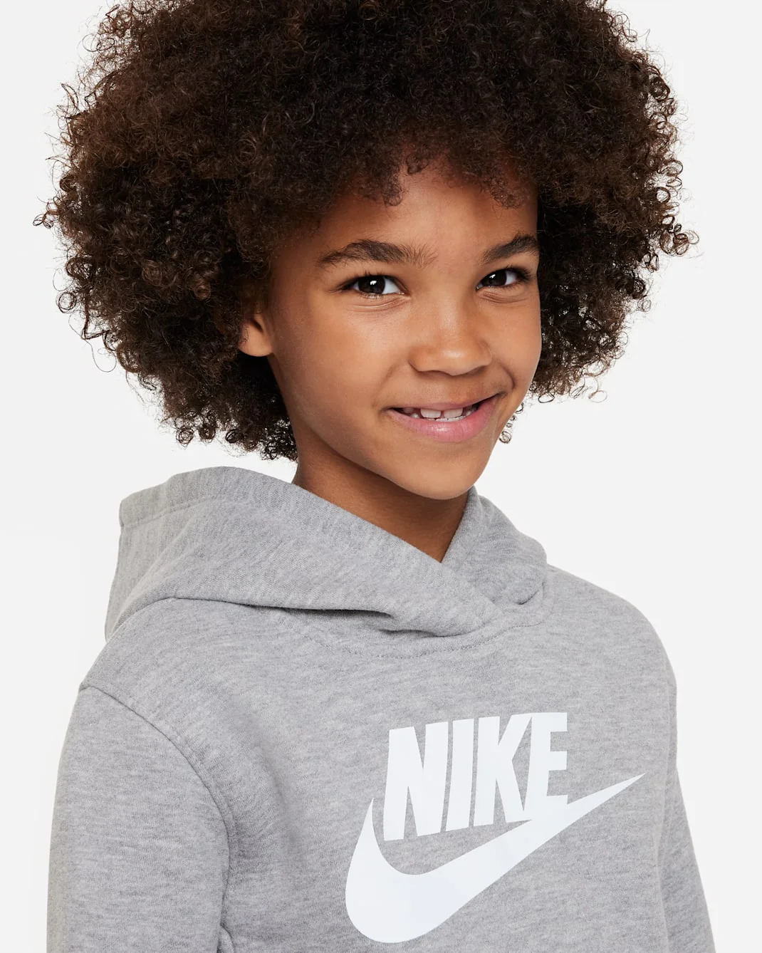 Nike Nsw Kid's Club Fleece Grey Hoodie - Image 4