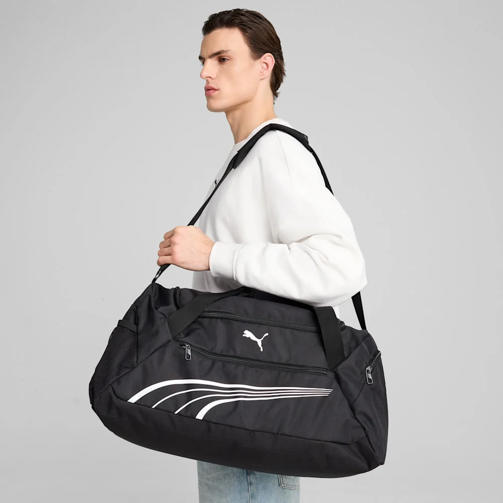 Puma Fundamental Grip Sports Medium Black Duffle Bag - Image 2