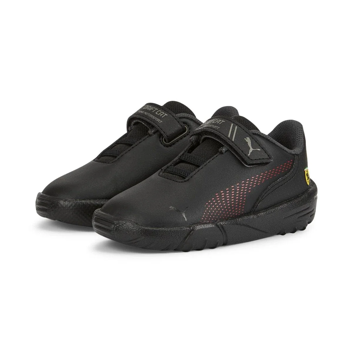 Puma Kids Scuderia Ferrari Drift Cat Decima Hook N'loop Motorsport Black Shoes - Image 6