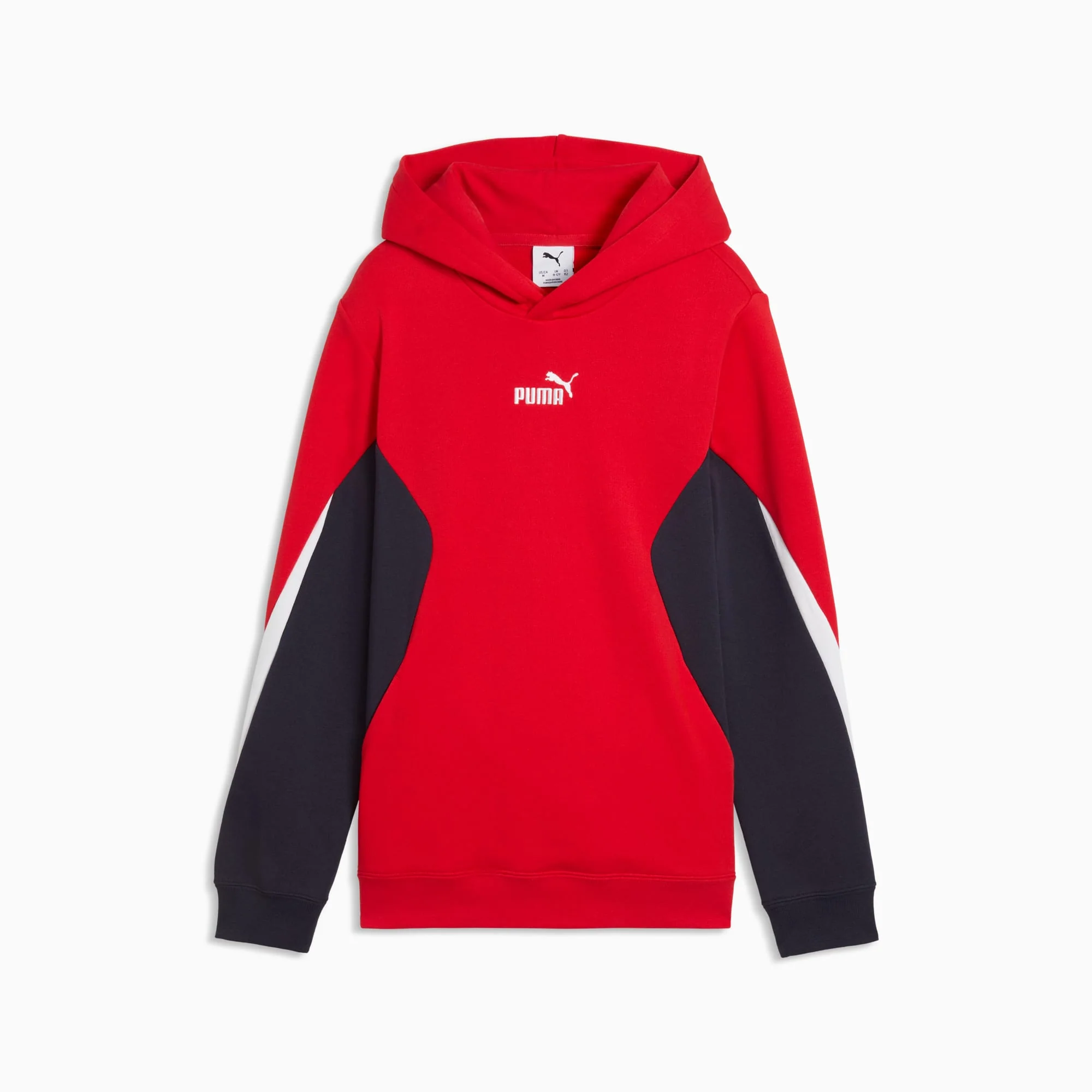 Puma Kid's Essentials Block French Terry Red Hoodie - Image 2