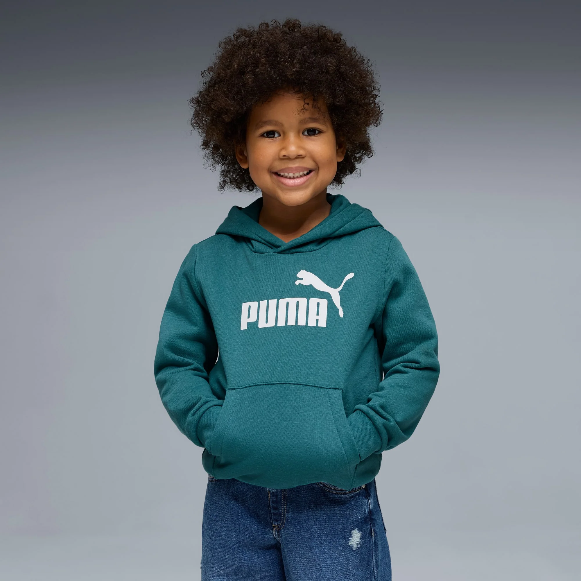 Puma Kid's Essentials No. 1 Logo Fleece Emerald Ice Hoodie