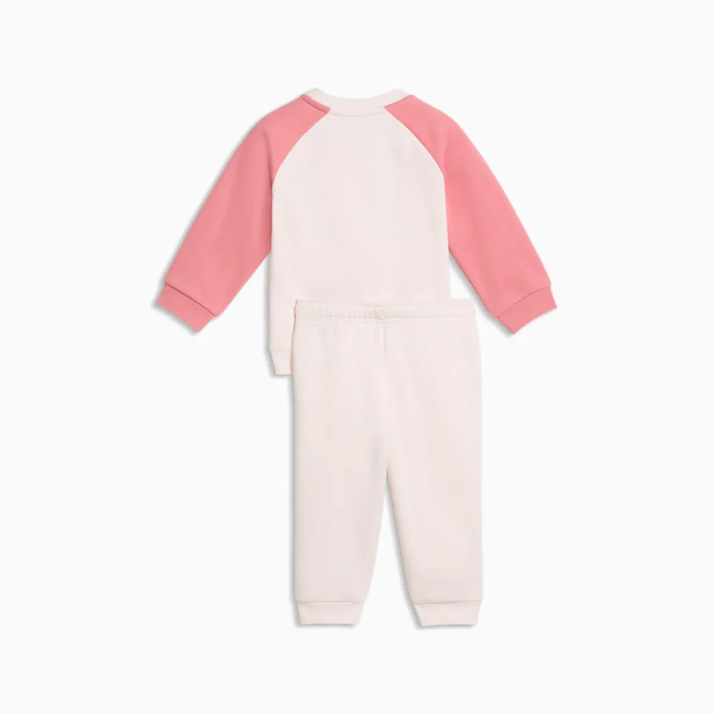 Puma Kid's Essentials Raglan Crew Jasmine Tracksuit Set - Image 2