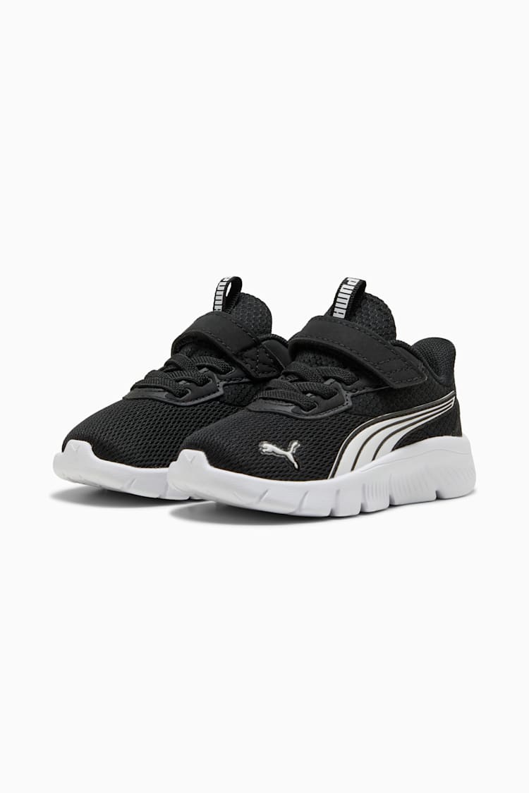 Puma Kid's Flex Focus Black/White Running Shoes - Image 3