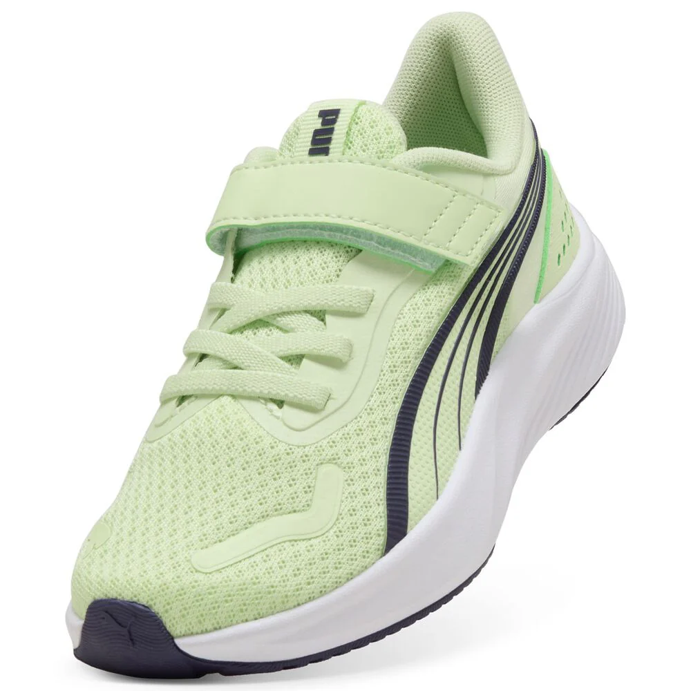 PUMA KID'S POUNCE AC+ APPLE/PLUM RUNNING SHOES - Image 2