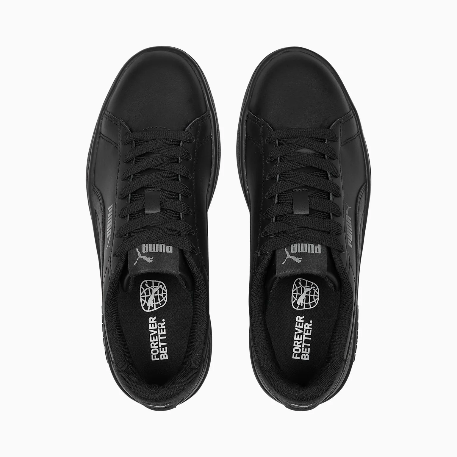 Puma Kids Smash 3.0 Triple Black Sneaker Shoes - Image 6