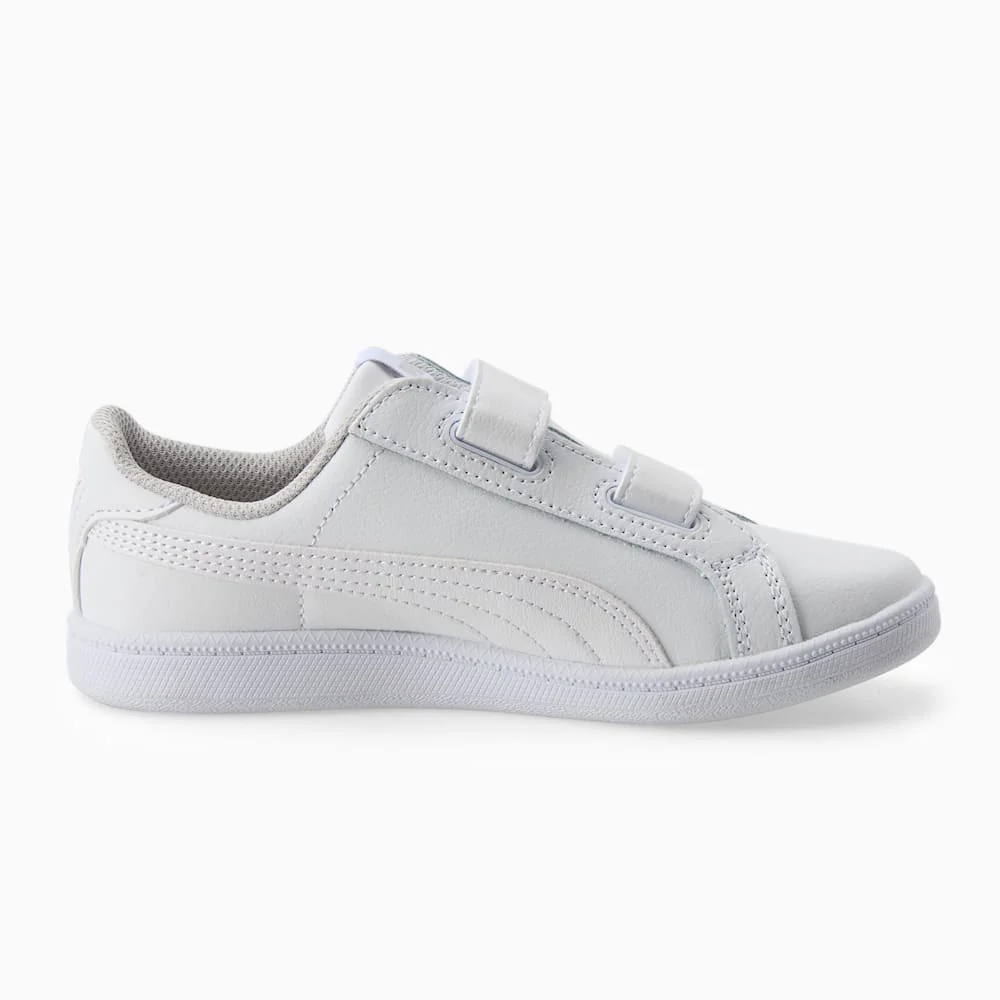 Puma Kid's Smash 3.0 Triple White Sneaker Shoes