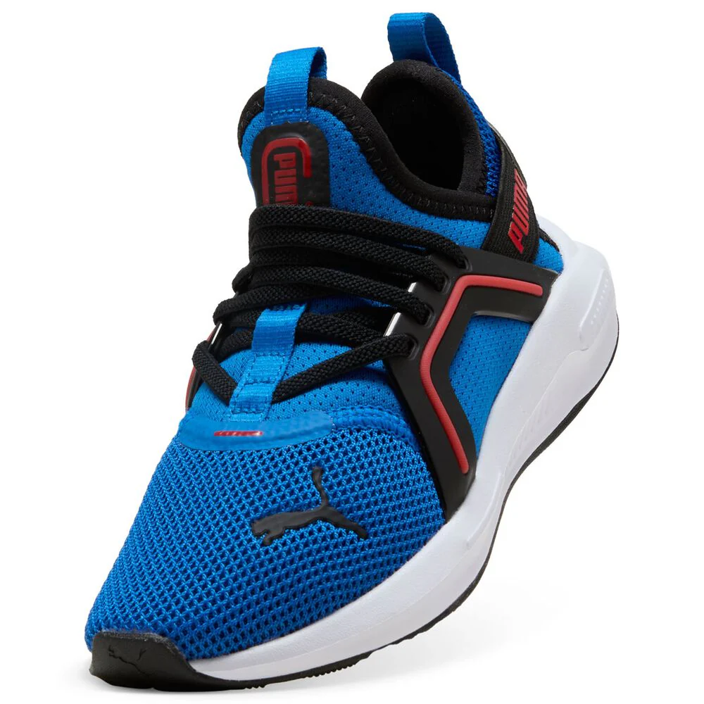 Puma Kid's Softride Enzo Royal/Red Sneaker Shoes - Image 3