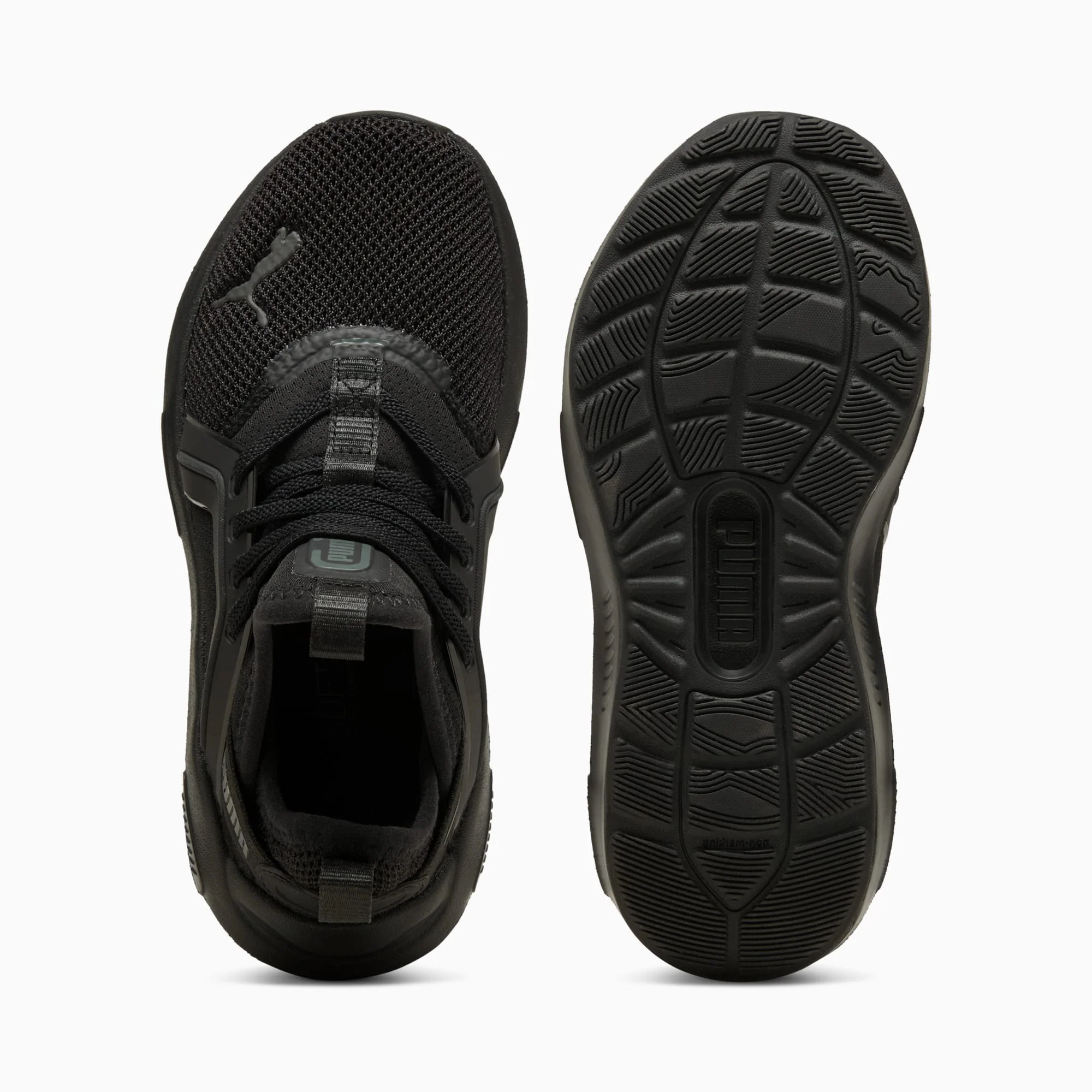 Puma Kid's Softride Enzo Triple Black Sneaker Shoes - Image 4