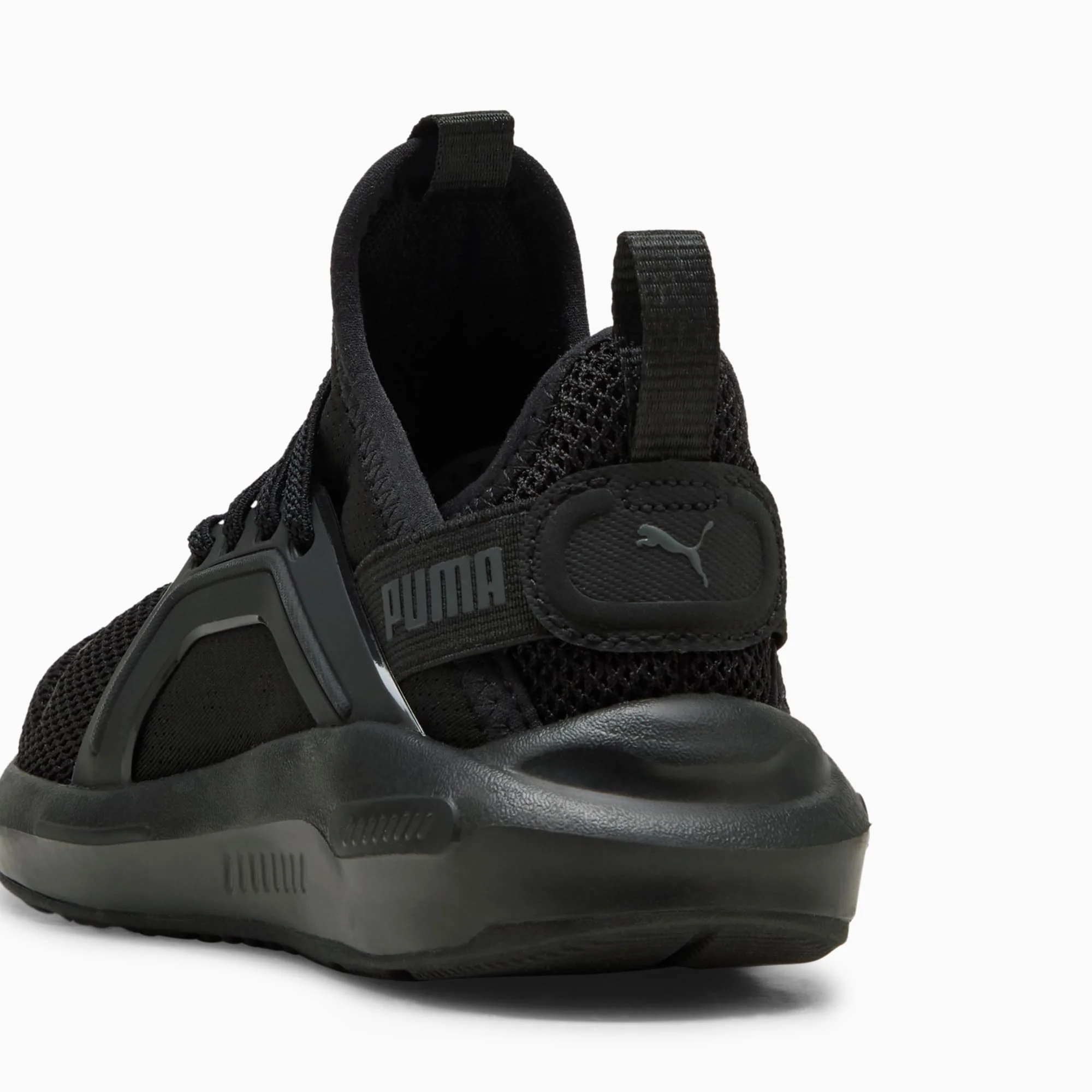 Puma Kid's Softride Enzo Triple Black Sneaker Shoes - Image 5