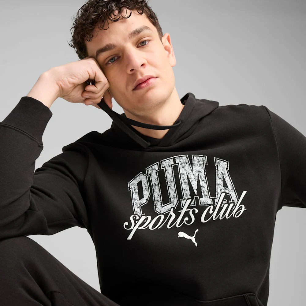 Puma Men's Class French Terry Black Hoodie - Image 3