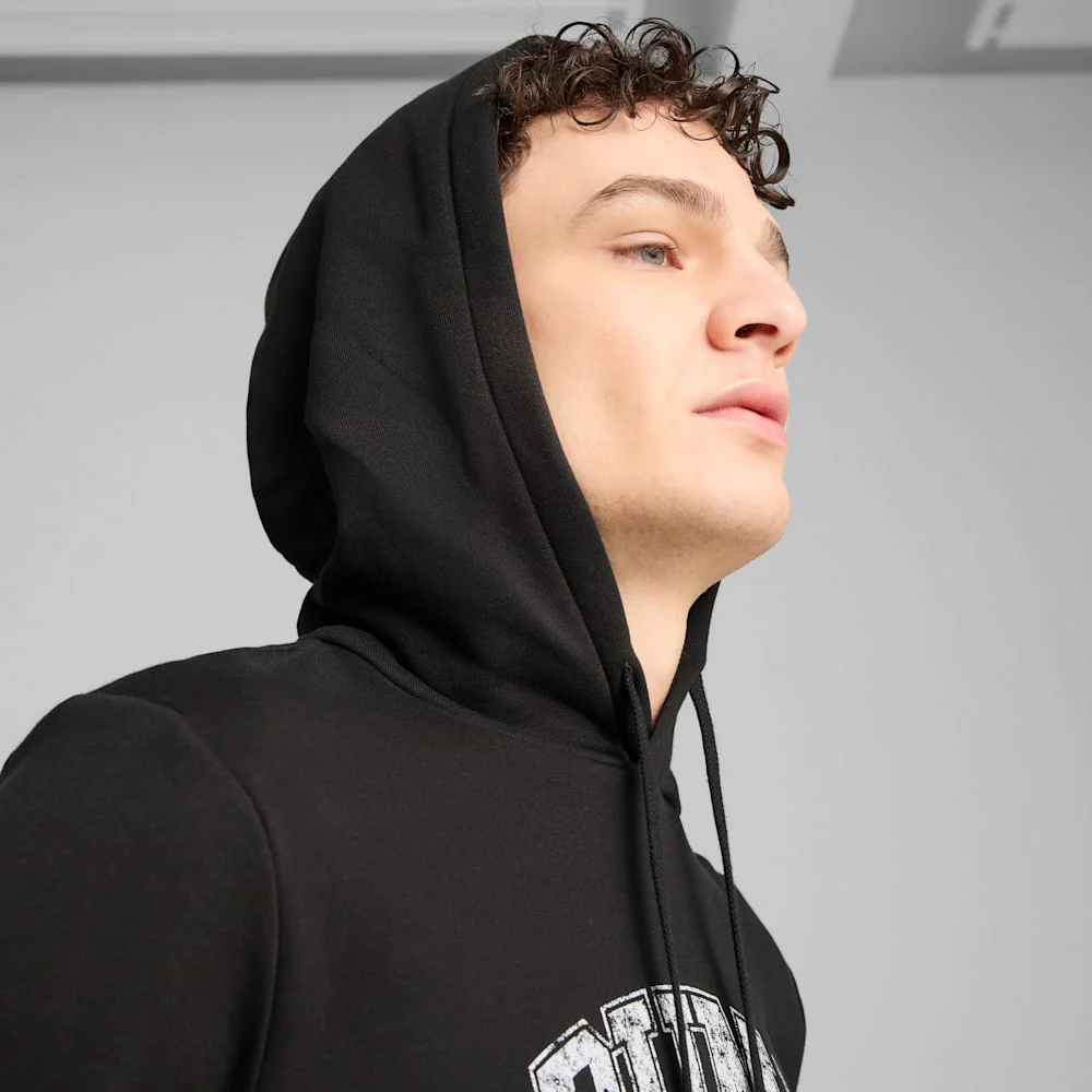 Puma Men's Class French Terry Black Hoodie - Image 4