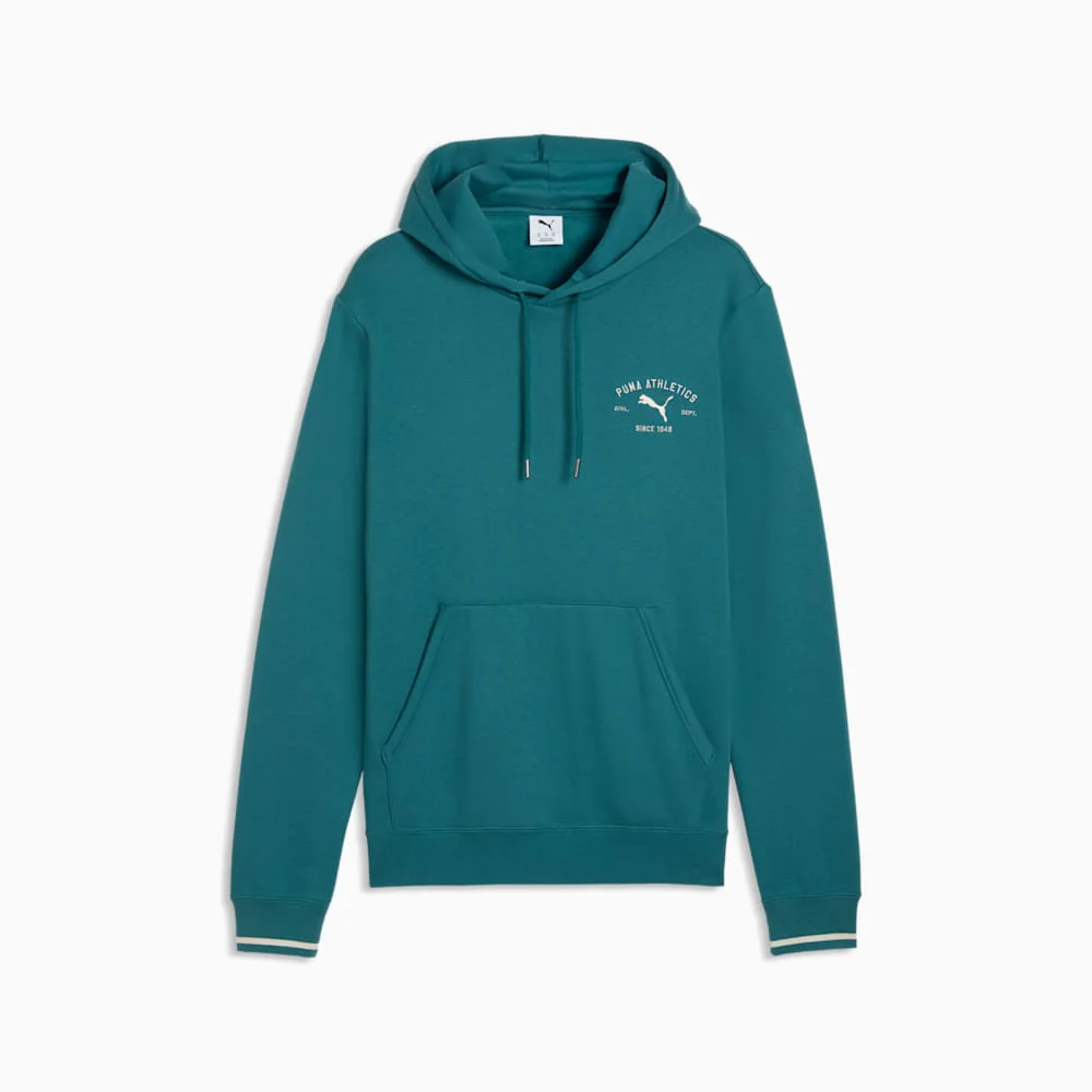 Puma Men's Class Graphic Fleece Emerald Hoodie - Image 2