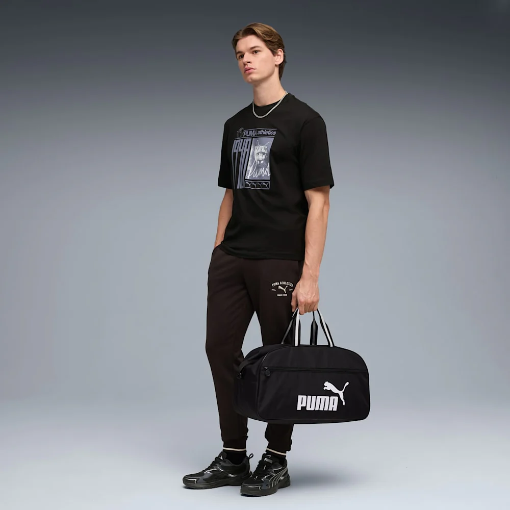Puma Men's Class Logo Print Black Trackpants - Image 5