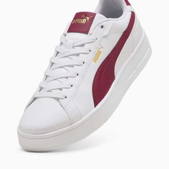Puma Men's Court Classico White/Red Sneaker Shoes - Image 4