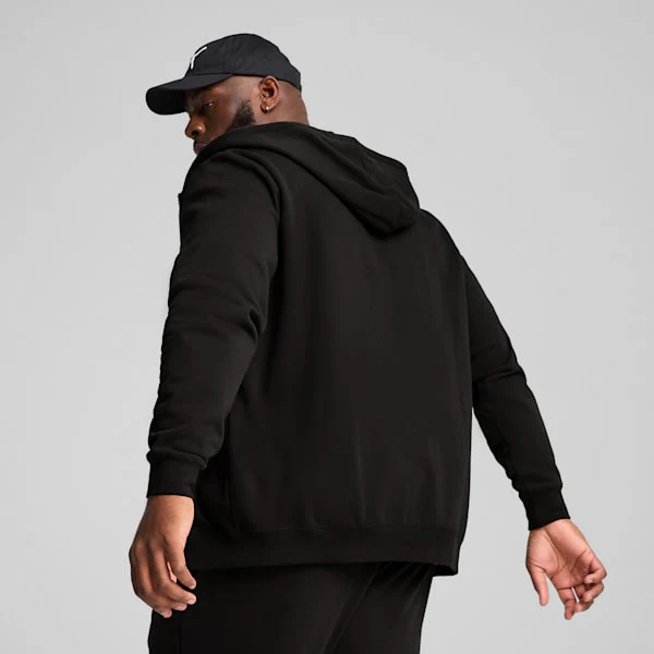 Puma Men's Essentials Fleece Black Full Zip Jacket - Image 6
