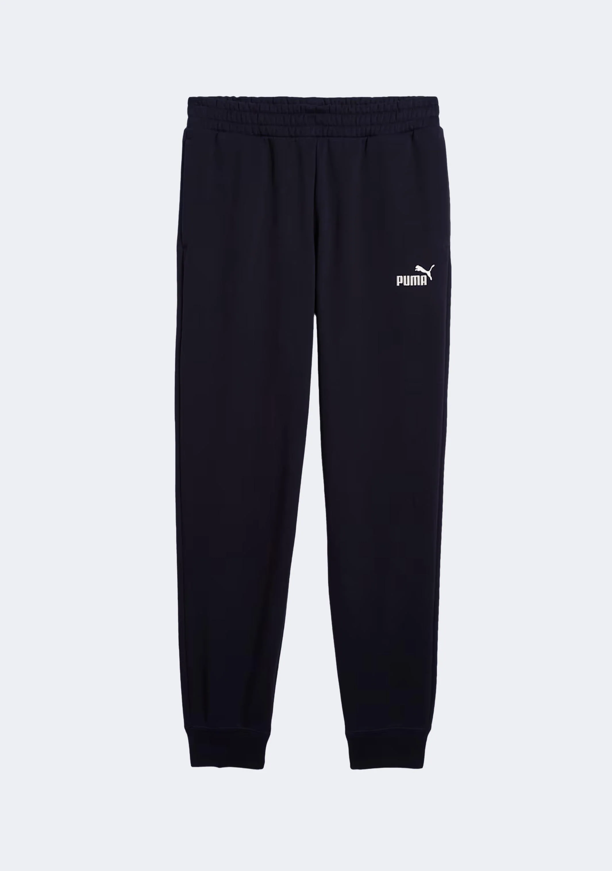 Puma Men's Essentials Logo Fleece Navy Trackpants - Image 2