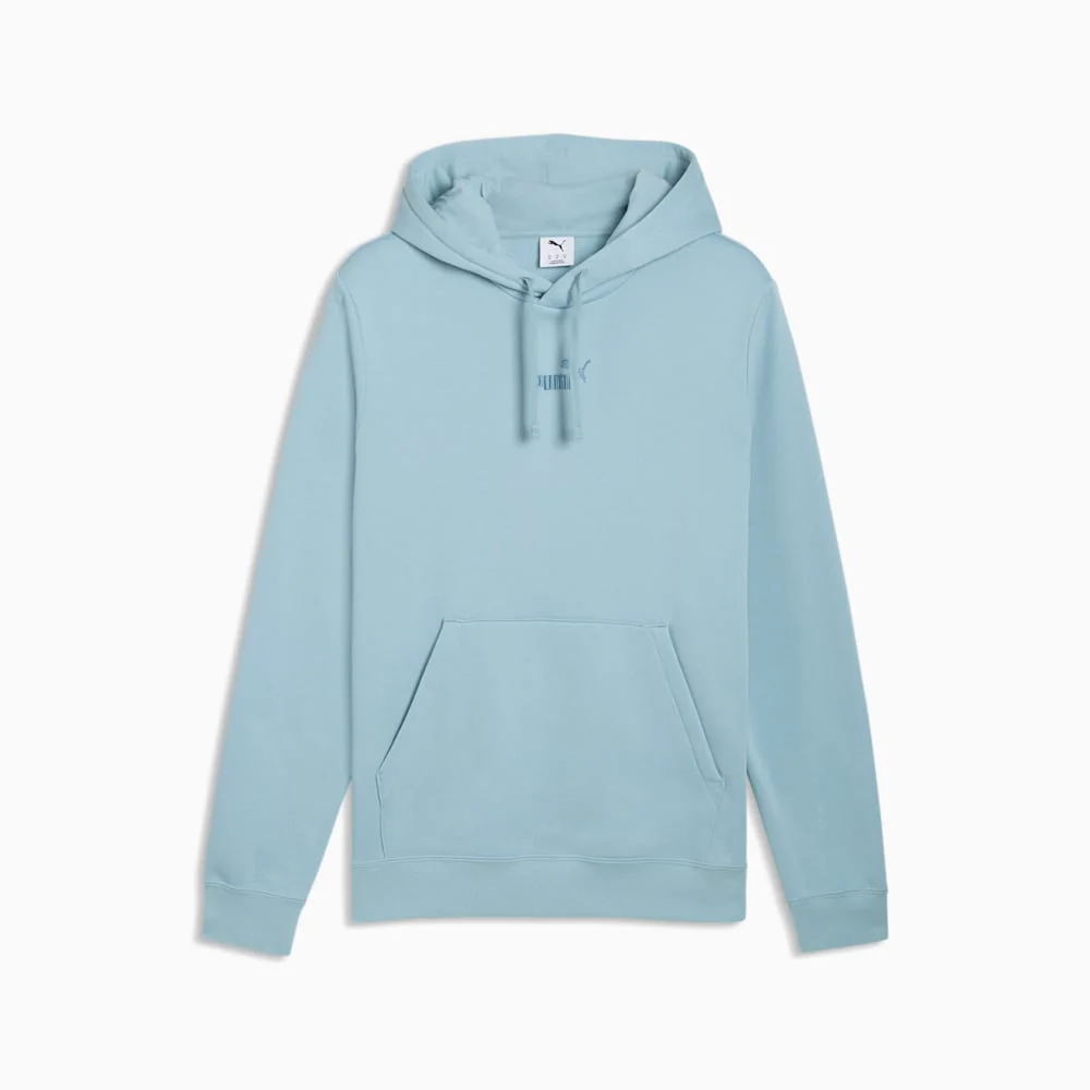 Puma Men's Essentials No. 1 Small Logo Fleece Seafoam Hoodie - Image 2