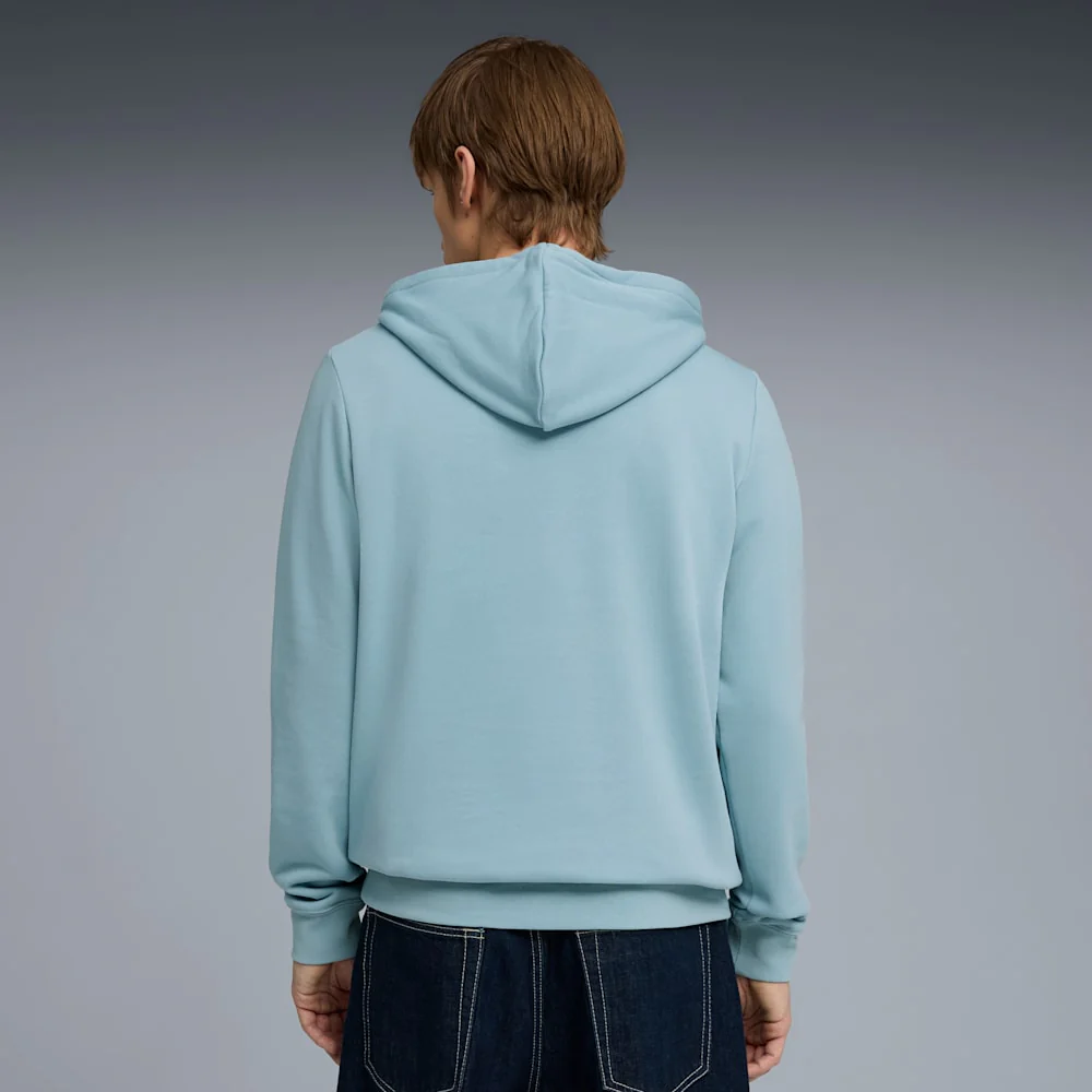 Puma Men's Essentials No. 1 Small Logo Fleece Seafoam Hoodie - Image 5