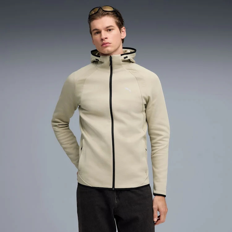 Puma Men's Evostripe Full-Zip Grey Hoodie