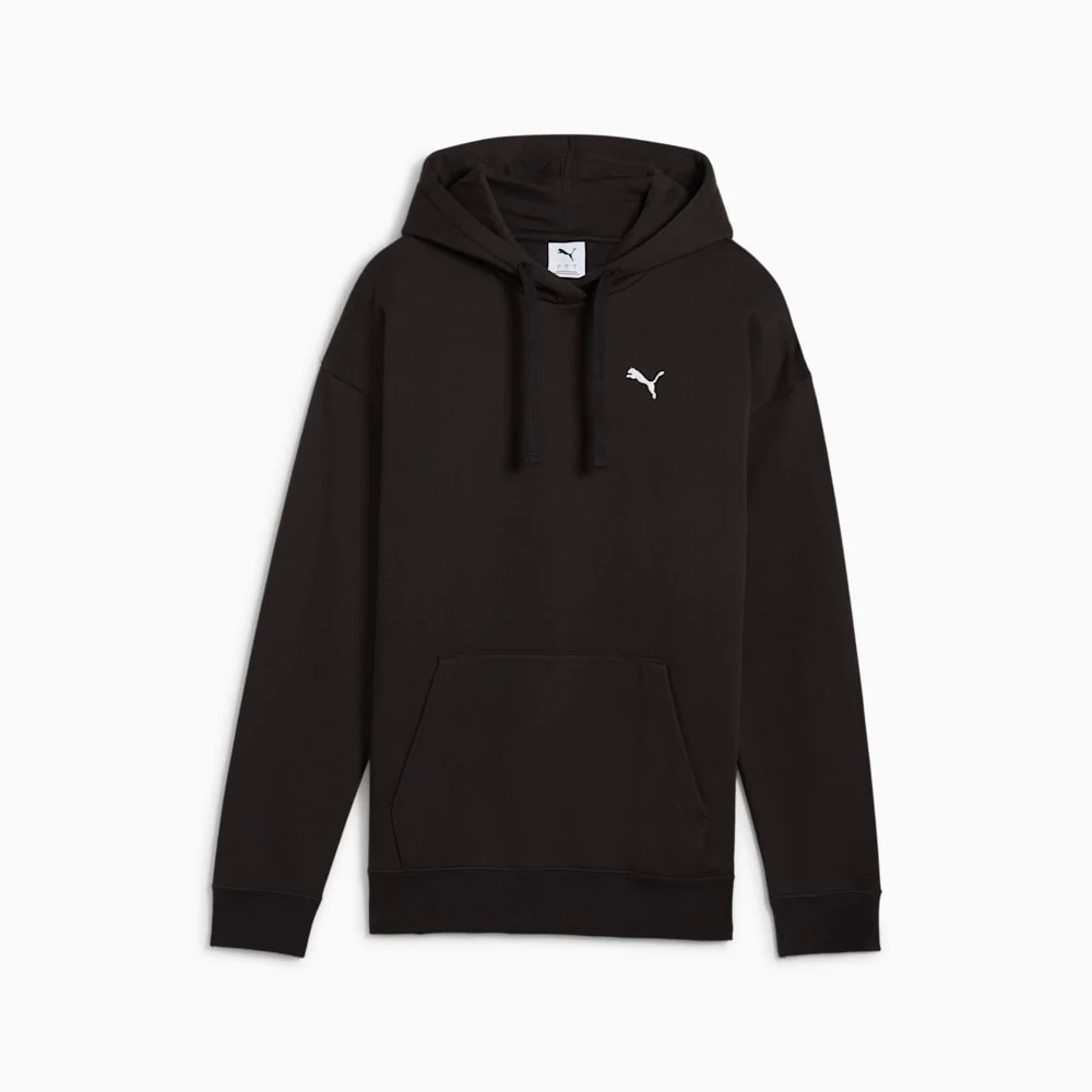 Puma Women's Essentials Comfort Fleece Black Hoodie - Image 2