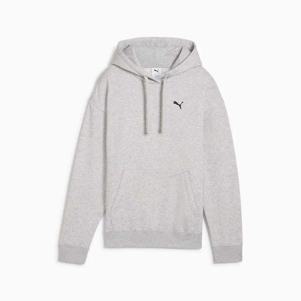 Puma Women's Essentials Comfort Fleece Grey Hoodie - Image 2